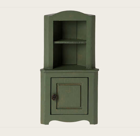 Maileg Corner cabinet, Mouse - Dark green
