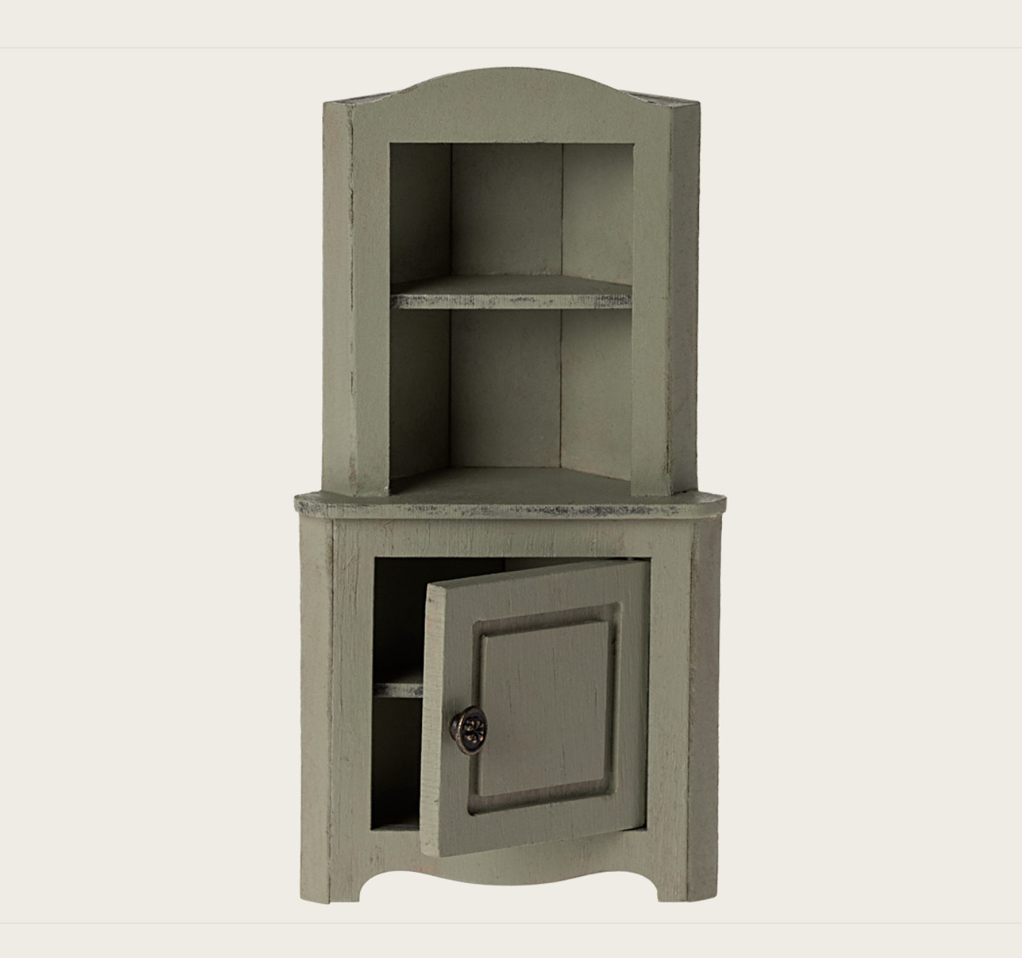 Maileg Corner cabinet, Mouse - Light Green