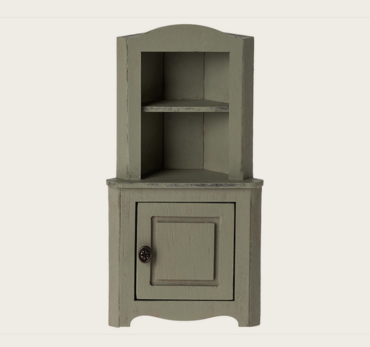 Maileg Corner cabinet, Mouse - Light Green