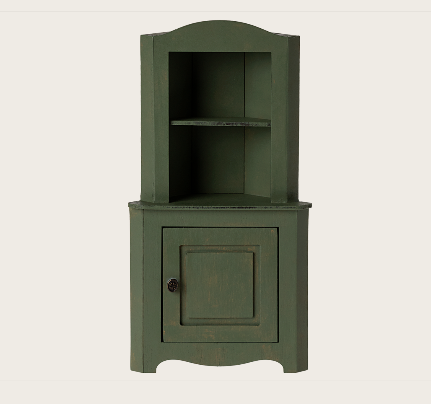 Maileg Miniature corner cabinet - Dark green