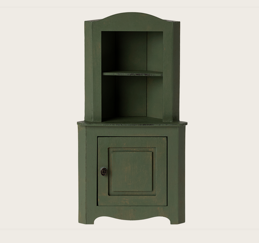 Maileg Miniature corner cabinet - Dark green