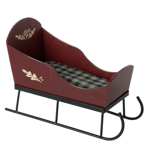 Maileg Sleigh, Mini - Red