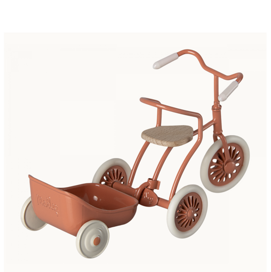 Maileg Tricycle hanger, Mouse - Coral