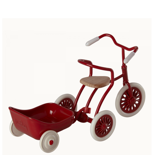 Maileg Tricycle hanger, Mouse - Red