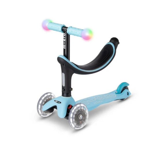 Micro Mini2Grow Magic LED Scooter Ocean Blue 1-6 Years