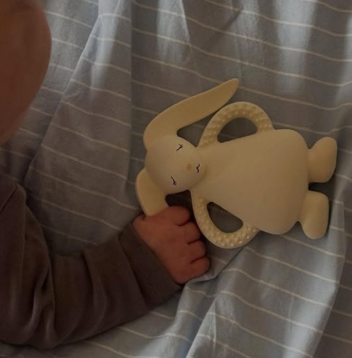 Moonie Bunny Natural Rubber Teether - Sand