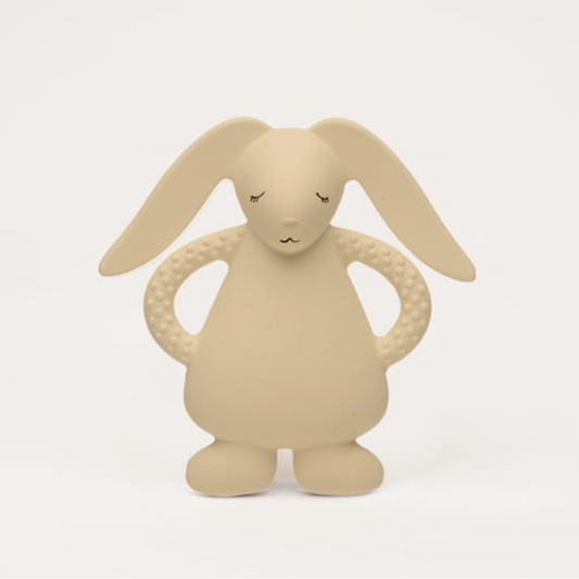 Moonie Bunny Natural Rubber Teether - Sand