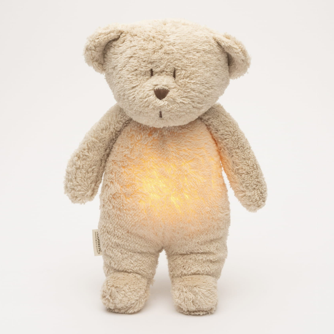 Moonie Organic Humming Bear With Lamp - Sand