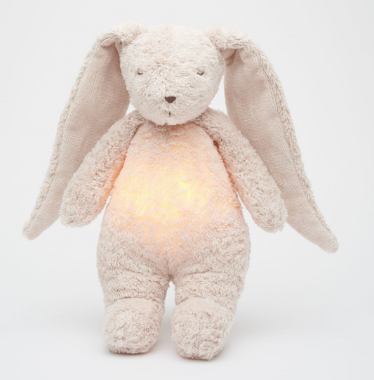 Moonie Organic Humming Bunny With Lamp - Rose