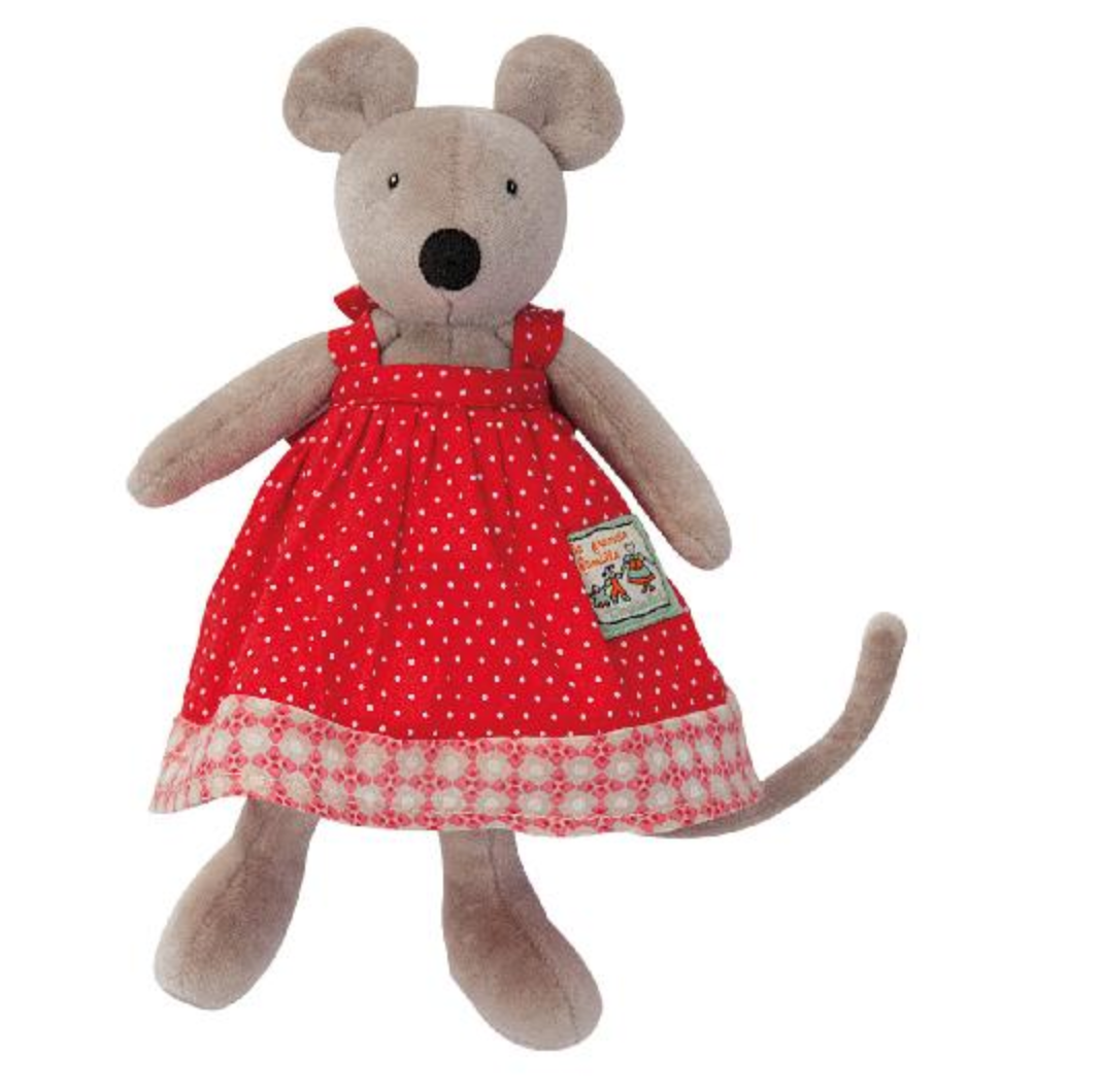 Grande Famille - Nini Mouse Soft Toy, Mini (20 cm)  By Moulin Roty