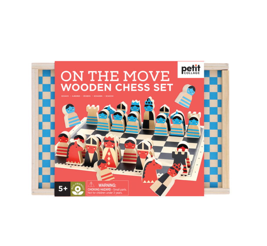 On the Move Wooden Chess Set by Petite Collage