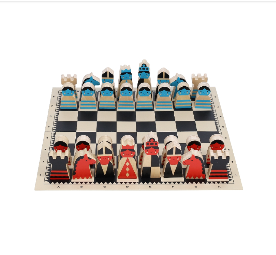 On the Move Wooden Chess Set by Petite Collage