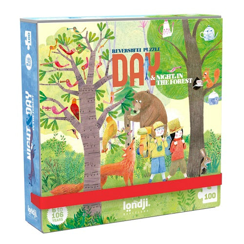 Pocket Puzzle - Night & Day in the Forest Reversible Puzzle By Londji