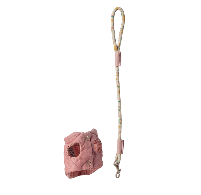 Pet supply, Harness and leash - Rose by Maileg