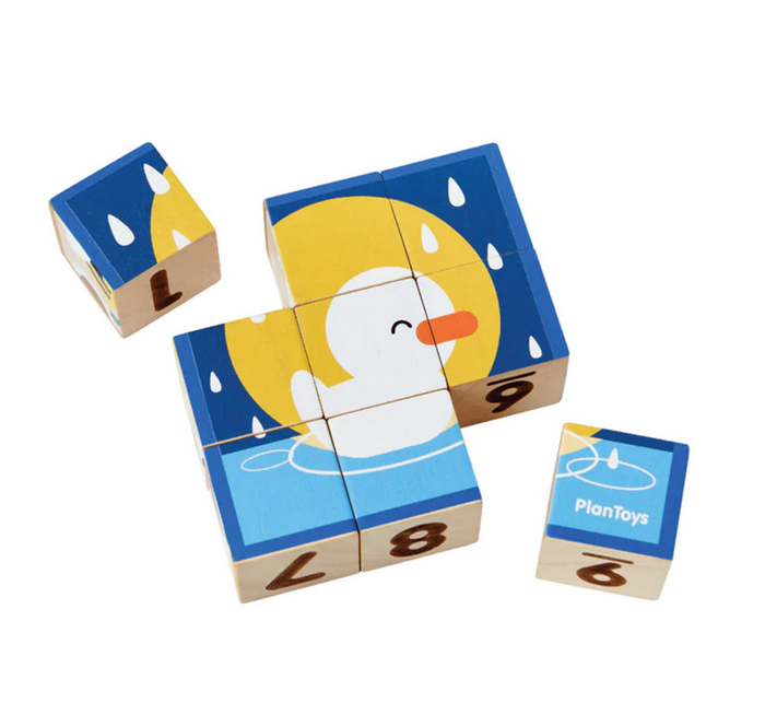 Plan Toys Animal Puzzle Cubes 2Y+