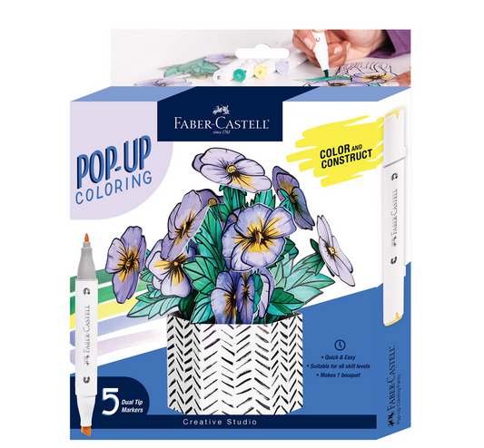 Pop Up Coloring Bouquet - Pansies by Faber-Castell