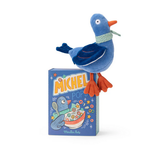 Puce & Pilou - Pigeon Rattle Soft Toy by Moulin Roty