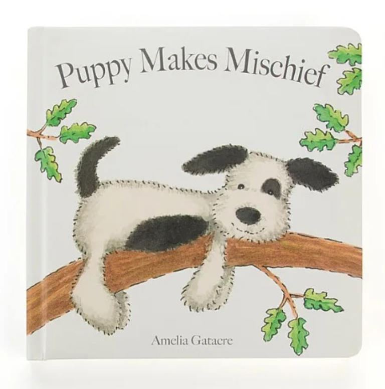 Puppy Makes Mischief Book by Jellycat