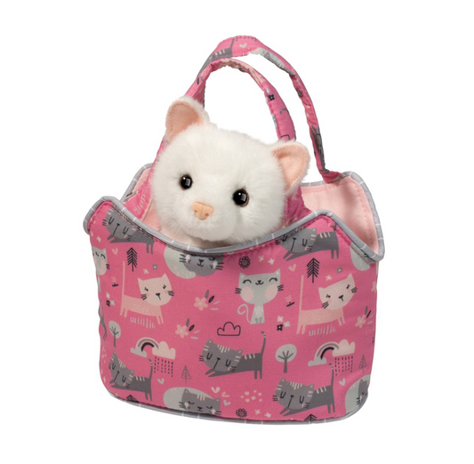 Purr-Fect Pals Sassy Sak with White Cat by Douglas