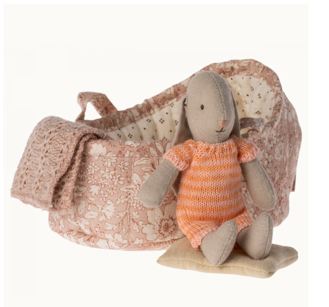 Rabbit in carry cot ,  Hot Pink by Maileg