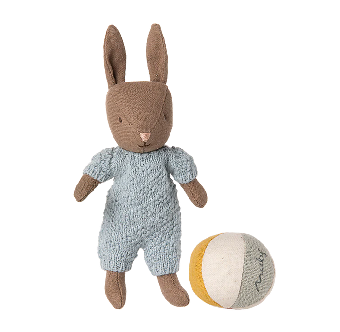 Rabbit set, Micro - Brown - Blue  by Maileg