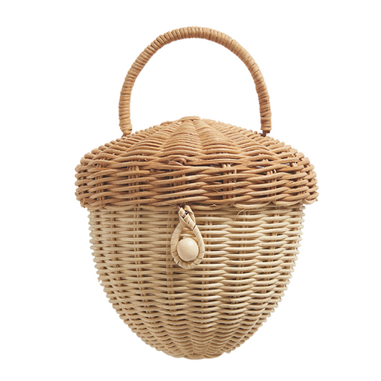 Rattan Acorn Bag by Olli Ella