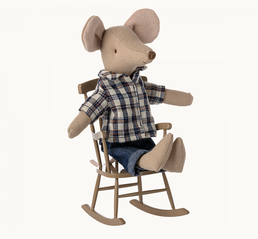 Maileg Rocking chair, Mouse - Light brown