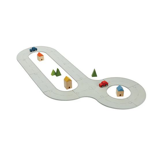 Rubber Road & Rail Set - Medium by Plan Toys