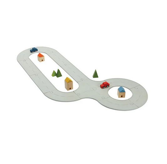 Rubber Road & Rail Set - Medium by Plan Toys