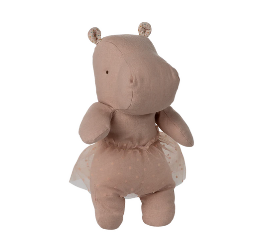 Safari friends, Hippo w. skirt, Small - Soft rose by Maileg