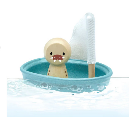 Plan Toys Sailing Boat - Walrus - Modern Rustic