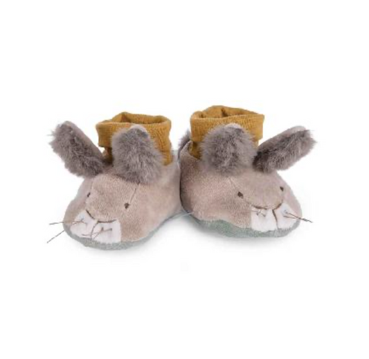 Rabbit Baby Slippers  By Moulin Roty