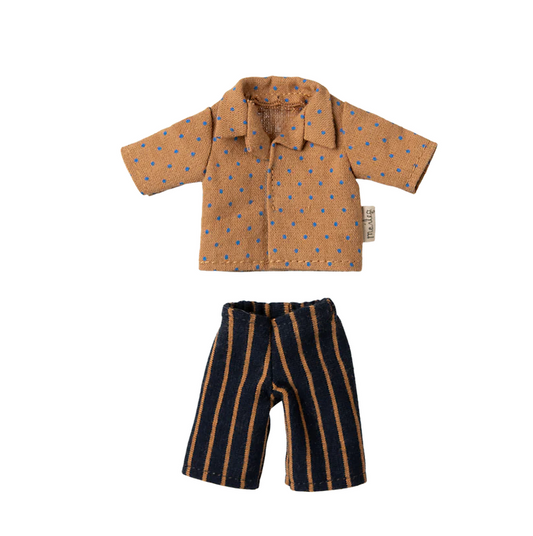 Shirt and striped pants, Dad mouse  by Maileg