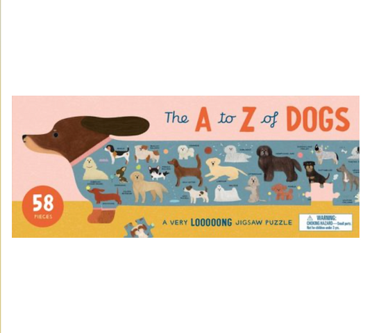 The A to Z of Dogs 58 Piece Puzzle A Very Looooong Jigsaw Puzzle