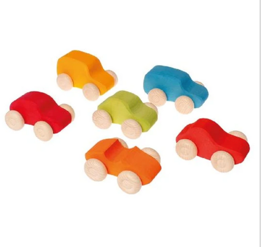 Cars 6 pcs, multi-coloured By GRIMM'S
