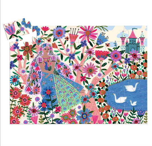 Silhouette puzzle / The princess and her peacock  by Djeco