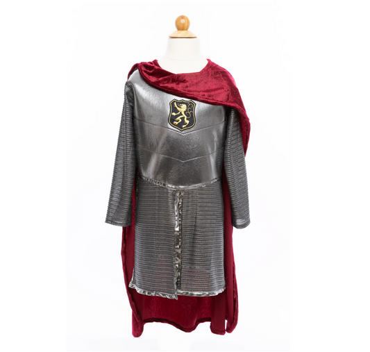 Silver  Knight Tunic  Cape 5-6 Years by  Great Pretenders