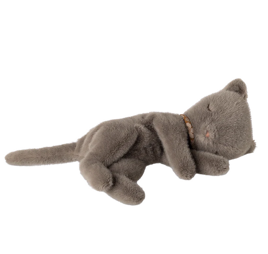 Sleeping kitten plush, Small - Grey by Maileg