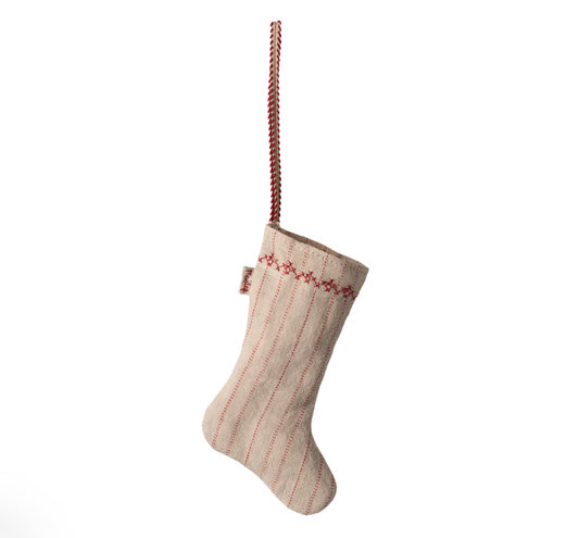 Stocking ornament, Stripe - Sand by Maileg
