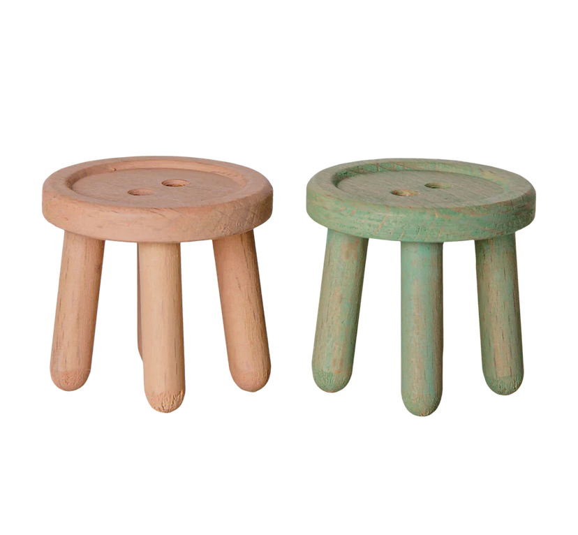 Stool set, Mouse - Light rose/Light mint   by Maileg
