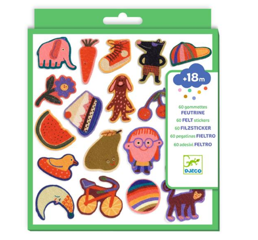 60 felt stickers / The silly ones! by Djeco (Copy)