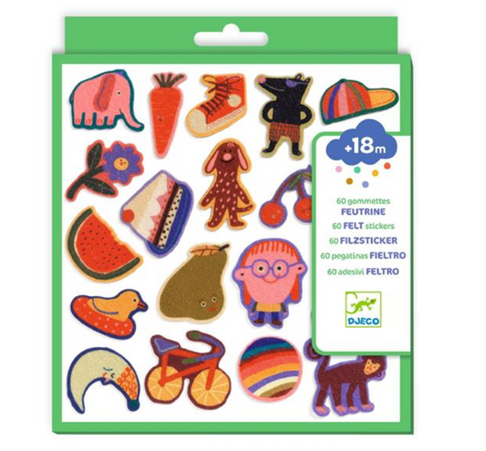 60 felt stickers / The silly ones! by Djeco (Copy)