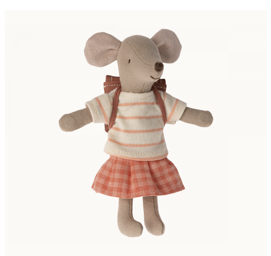 Maileg Tricycle mouse, Big sister - Coral