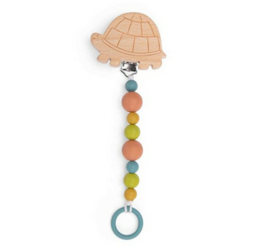 Trois Petits Lapins Turtle Soother Holder by Moulin Roty