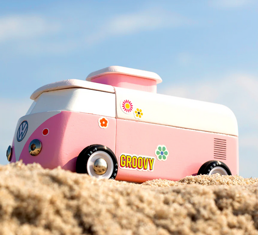 VW Beach Bus Pink By Candylab