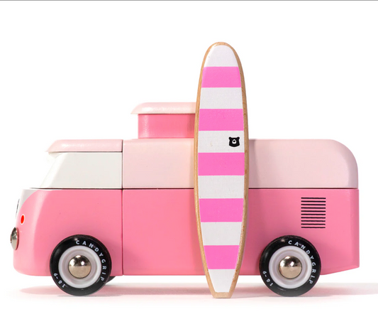 VW Beach Bus Pink By Candylab