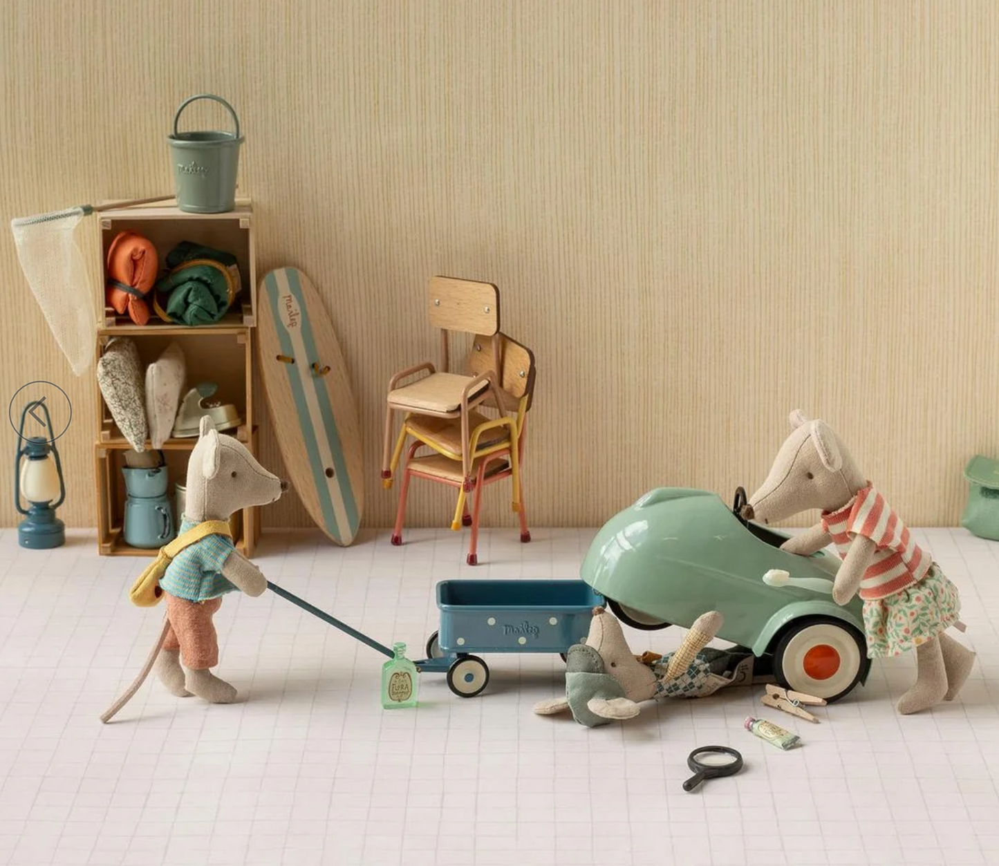 Coming Soon! Wagon, Mouse - Blue by Maileg