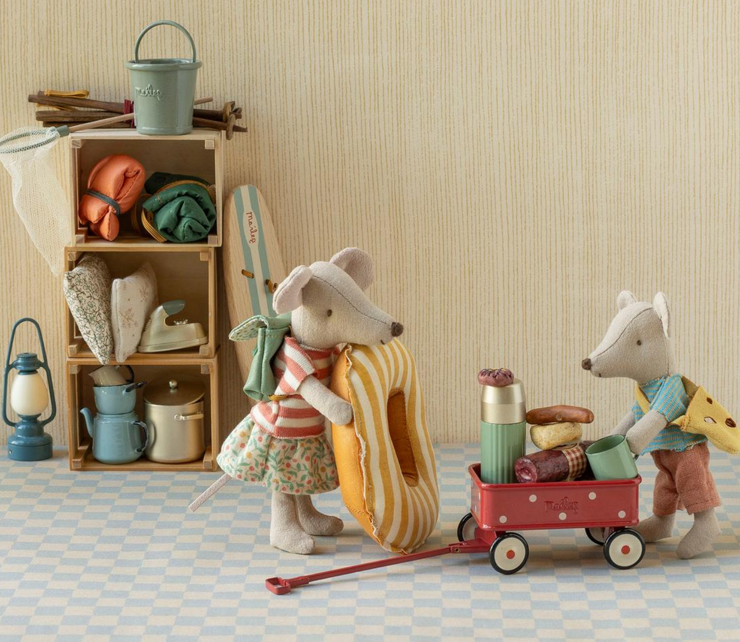 Coming Soon! Wagon, Mouse - Red by Maileg