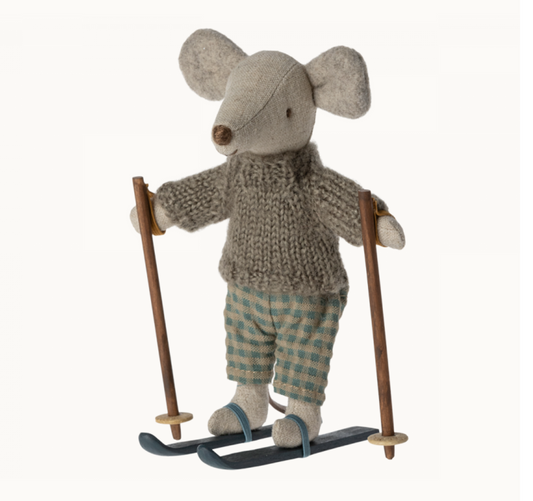 Winter mouse with ski set, Big brother by Maileg