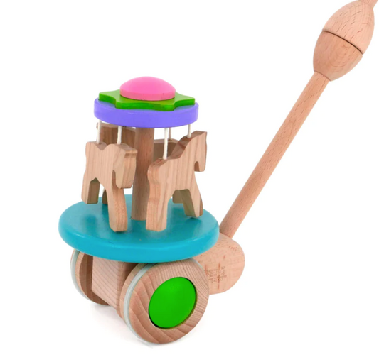 Wooden Carousel - push toy by Bajo